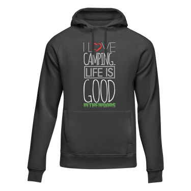 I Love Camping In The Woods Adult Fleece Hooded Sweatshirt